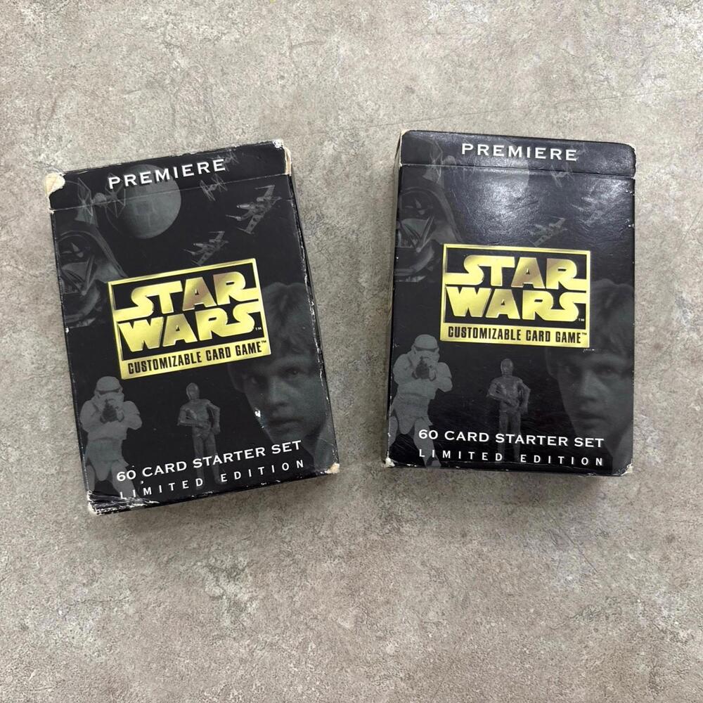 2 Decks Star Wars Premiere Limited Edition 60 Card Starter Set Opened Box 1995 + - Picture 9 of 15